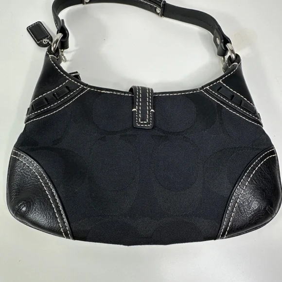 Authentic Coach Mini Hobo Black Buckle Shoulder Bag Y2K Vintage Rare - Picture 10 of 15